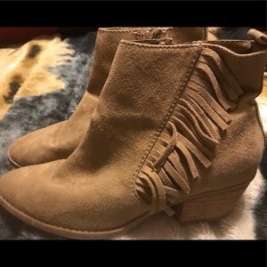 Fringe Suede Booties American Eagle Outfitters